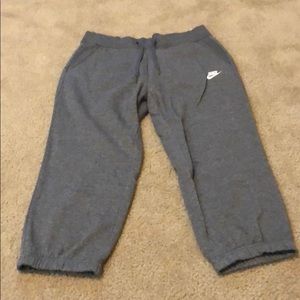 Grey Nike sweatpants